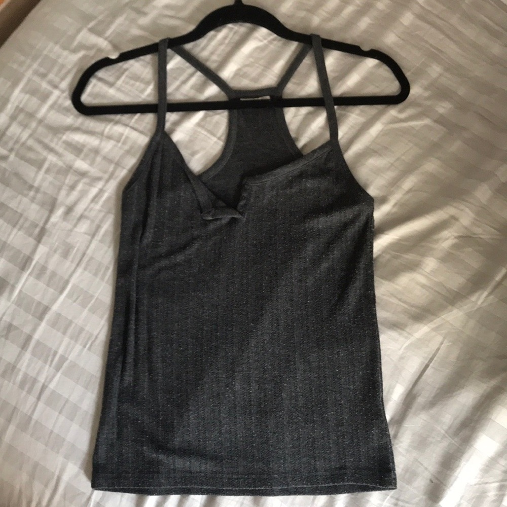 LA Hearts gray tank top